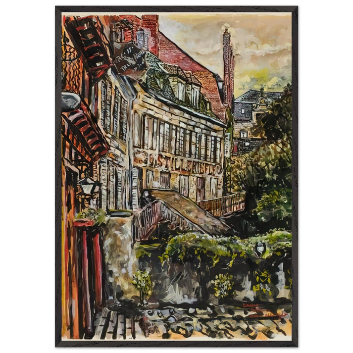 BRIEVE 1960 - Ivan Albright 70x100 cm / 28x40 inches Framed Art Print – Black Wooden Frame