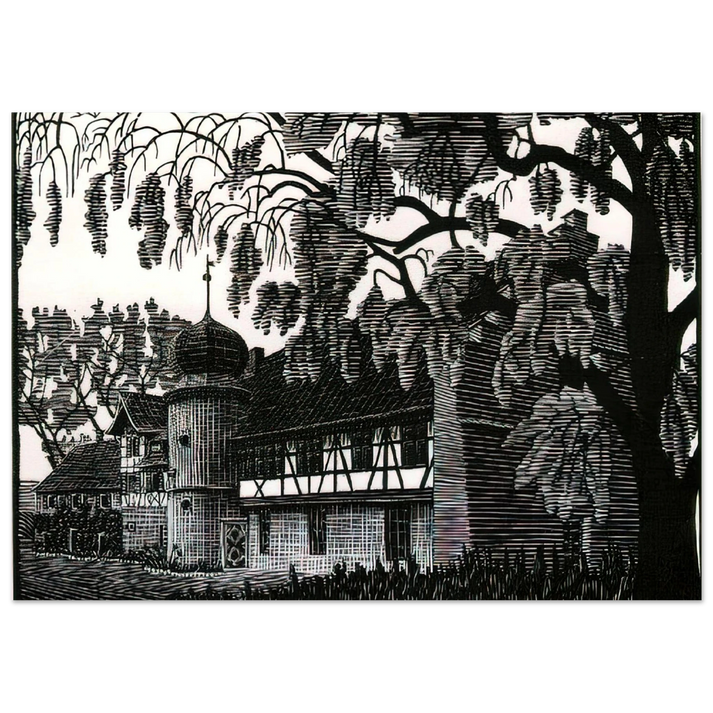MC Escher - ESCHER (12) Wall Art - 30x40 cm / 12x16 inches - Premium Wooden Framed Poster With Fine Art Paper-canvas - Black frame