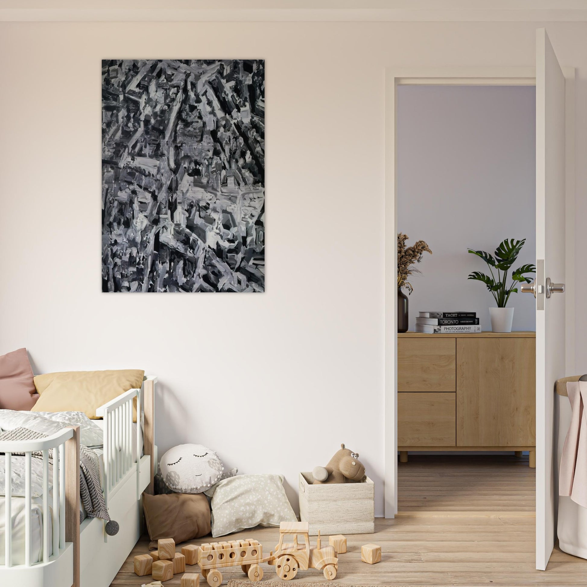 TOWNSCAPE F 1968 - Gerhard Richter Brushed Aluminum Print - 70x100 cm / 28x40 inches | Gerhard Richter Aluminum Print | Gerhard Richter Prints