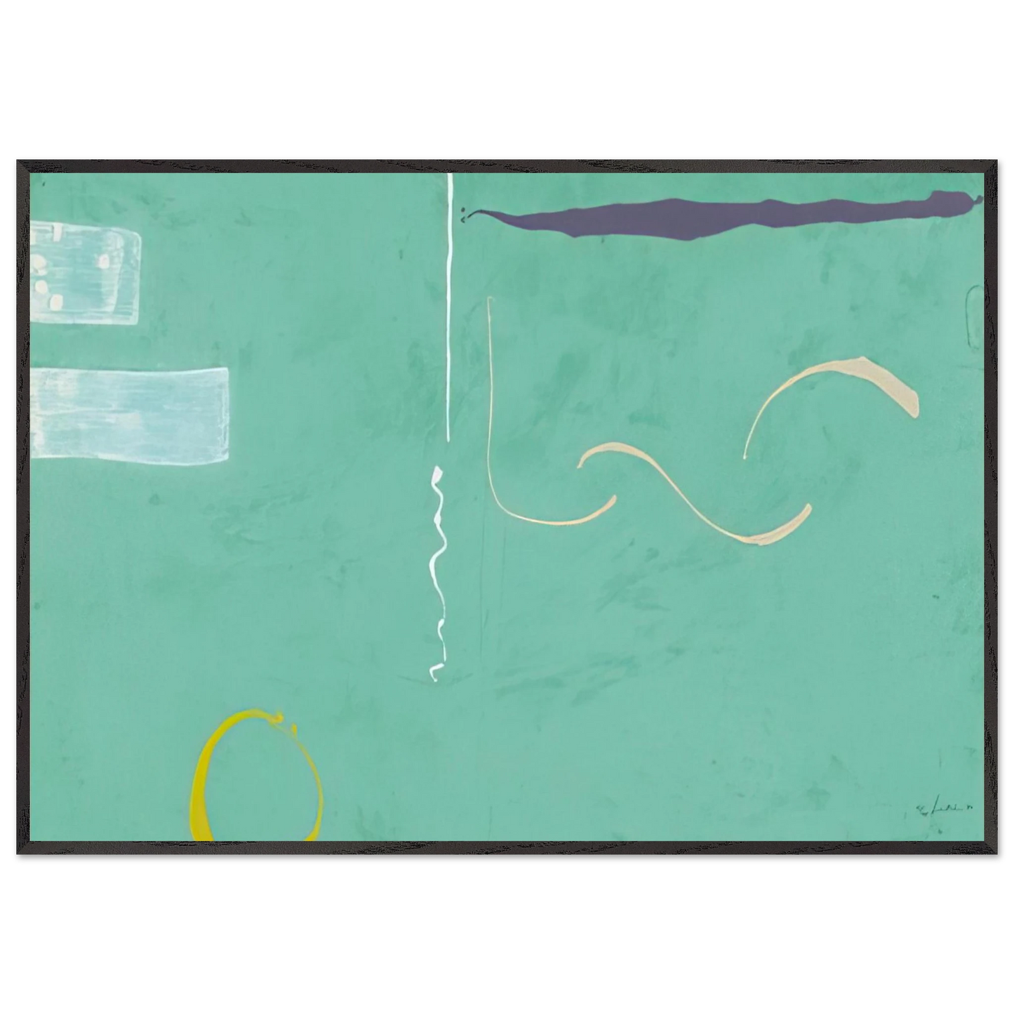 Helen Frankenthaler - Tahiti - 1989 Wall art - A3 (29.7 x 42  cm) - Premium Wooden Framed Poster With Fine Art Paper-canvas - White frame