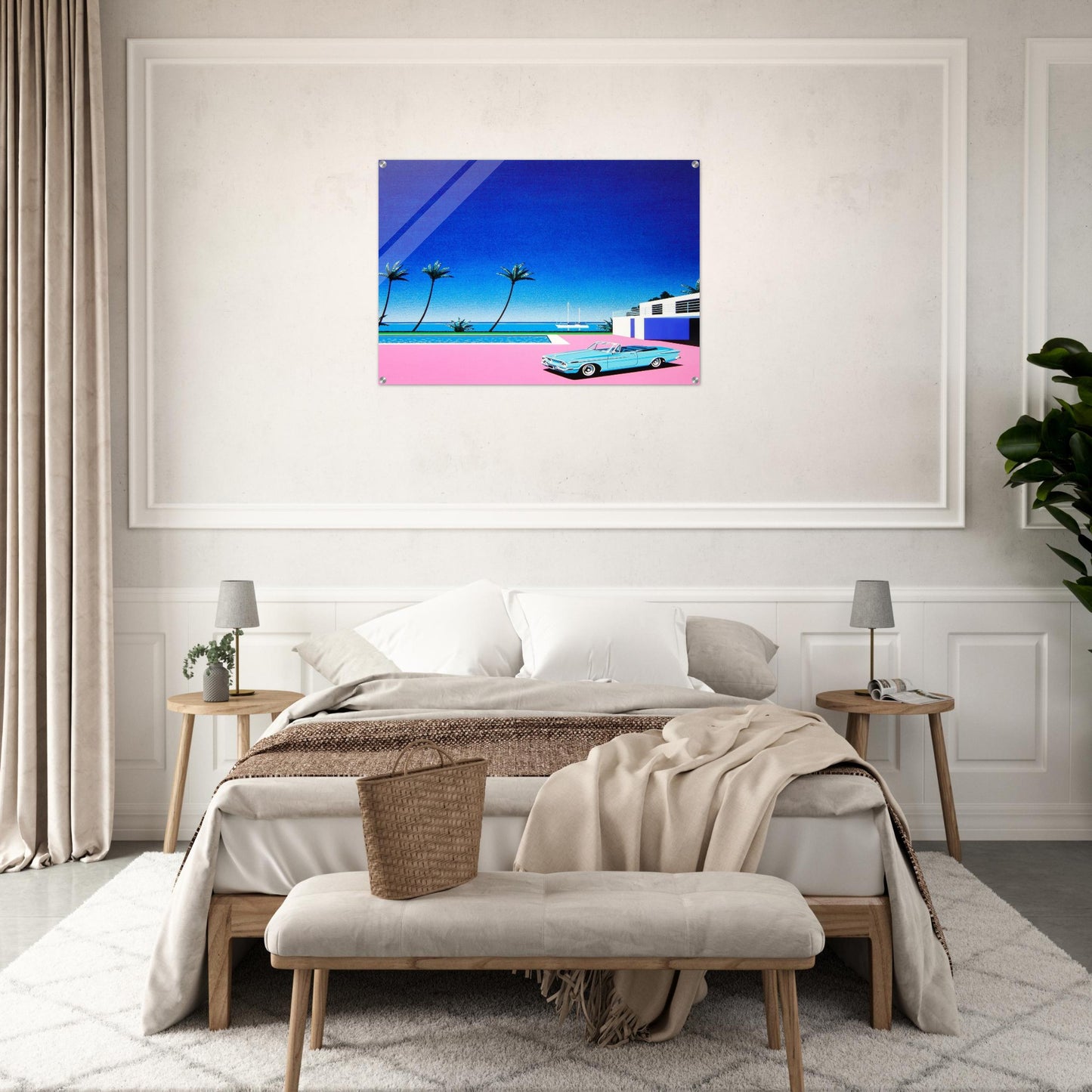 Pink Driveway - Hiroshi Nagai Acrylic Print - 70x100 cm / 28x40″ inches