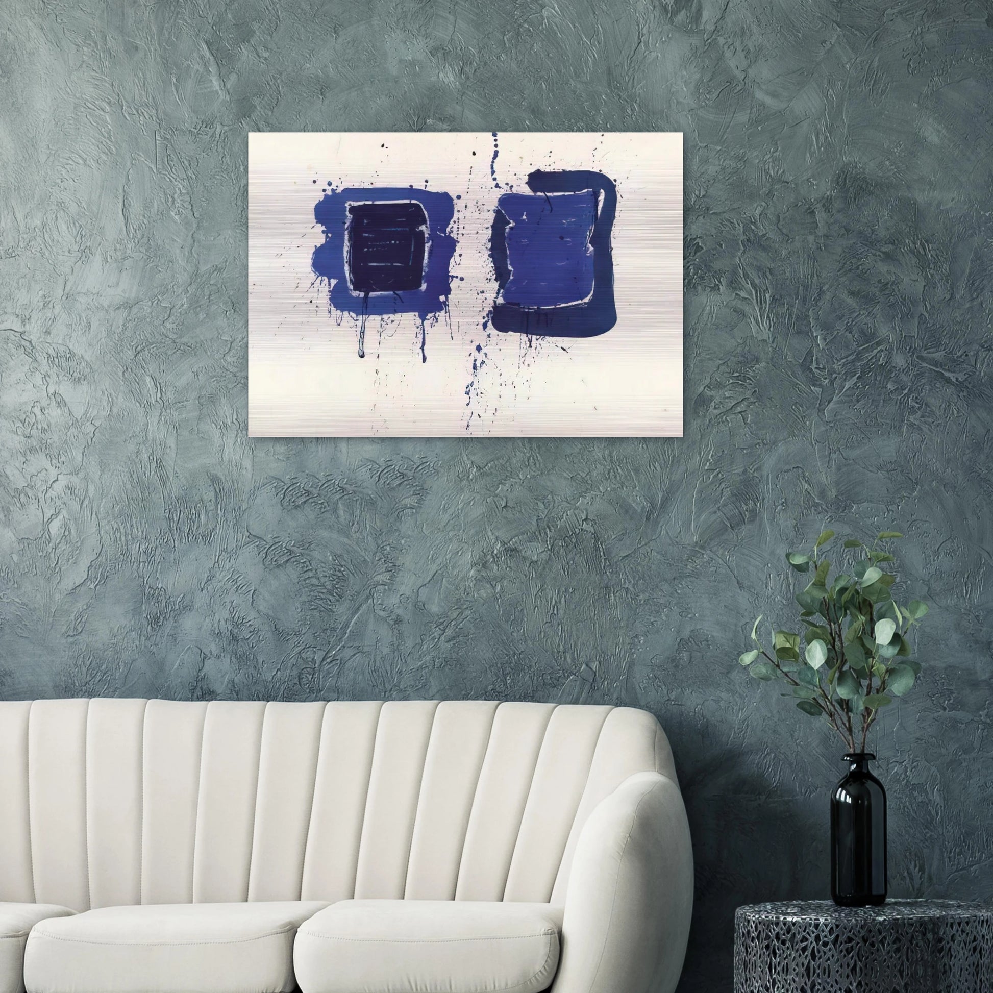 Deux Magots - Sam Francis Brushed Aluminum Print - 70x100 cm / 28x40 inches | Sam Francis Aluminum Print | Sam Francis Prints