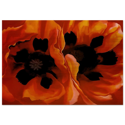 Oriental Poppies - Georgia O'Keeffe Brushed Aluminum Print - 70x100 cm / 28x40 inches | Georgia O'Keeffe Aluminum Print | Georgia O'Keeffe Prints