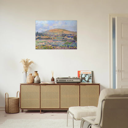 The Mount Riboudet in Rouen at Spring - claude monet Brushed Aluminum Print - 70x100 cm / 28x40 inches | claude monet Aluminum Print | claude monet Prints