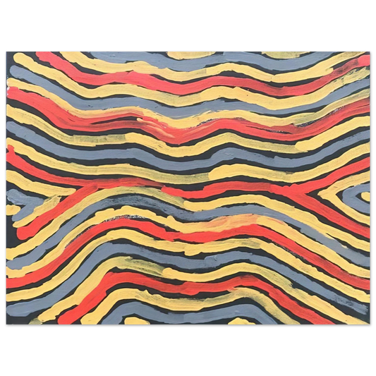 Clifford Possum Tjapaltjarri - Worm Dreaming - 1997  75x100 cm / 30x40inches Fine Art Poster