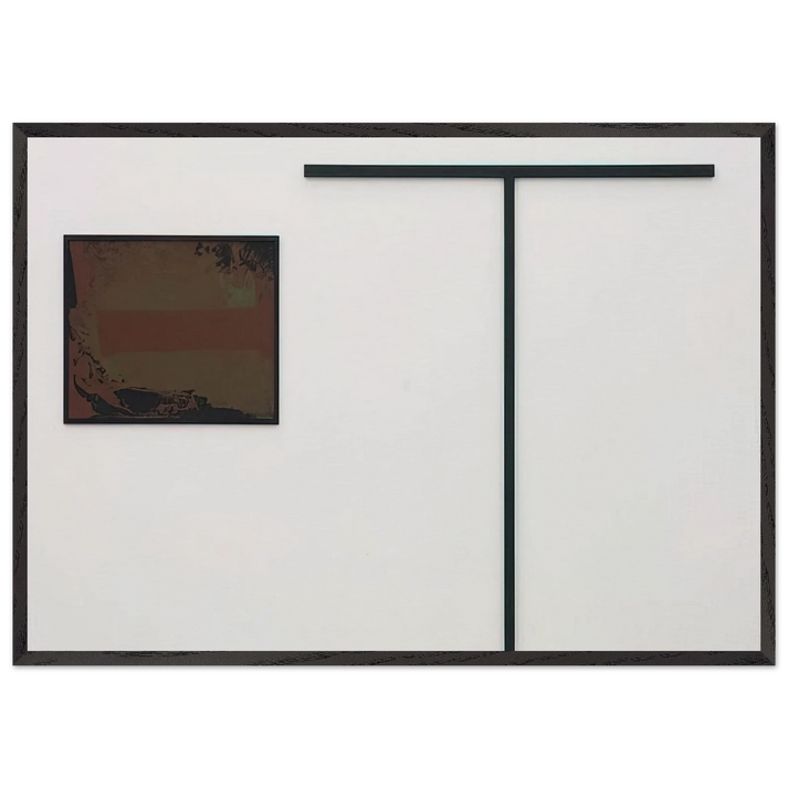 untitled T-formiges Objekt mit Gouache - 1972 - Blinky Palermo 70x100 cm / 28x40 inches Framed Art Print – Black Wooden Frame