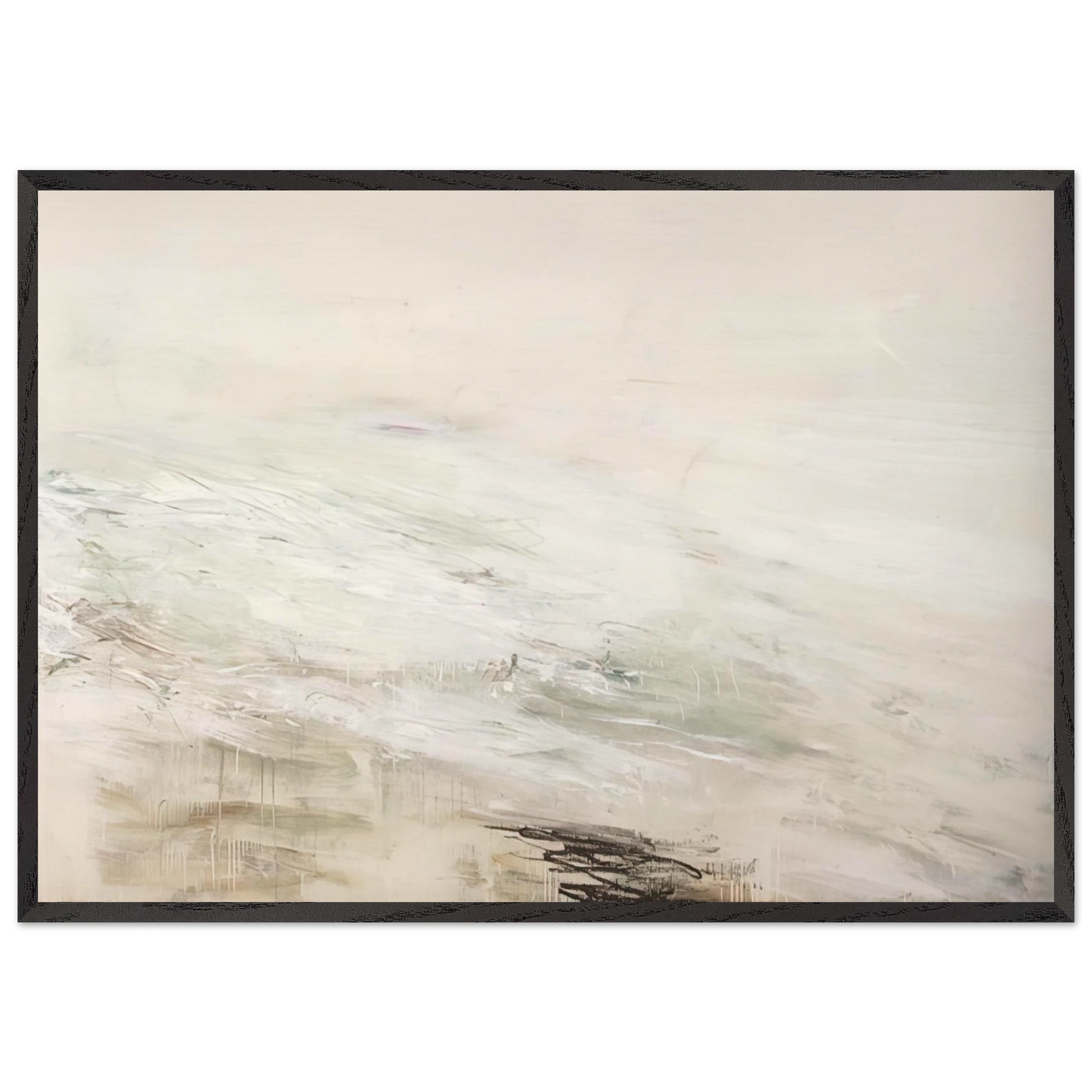 Hero and Leandro  A Painting in Four Parts  Part II - Cy Twombly 70x100 cm / 28x40 inches Framed Art Print – Black Wooden Frame