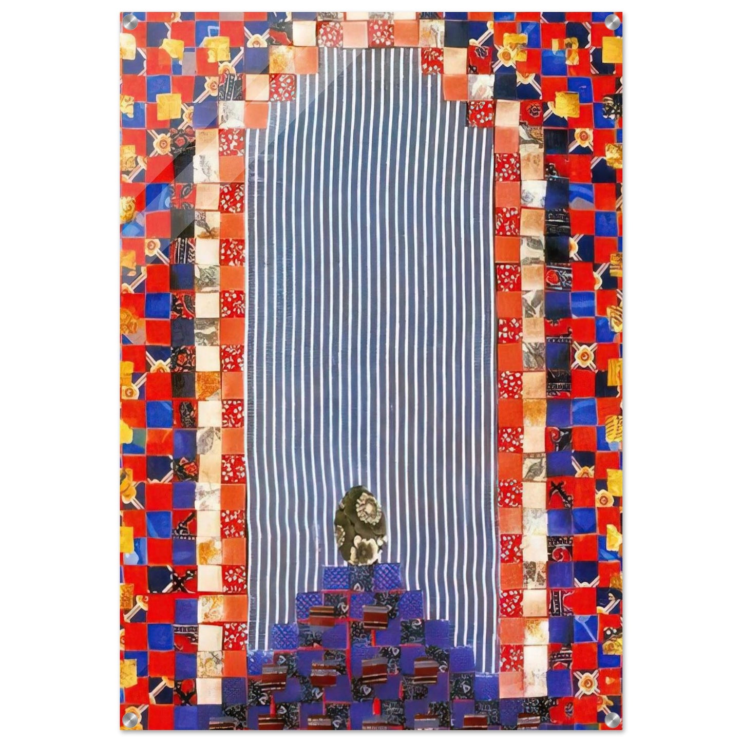 The First Theater - PD Pattern and Decoration - Miriam Schapiro Acrylic Print - 70x100 cm / 28x40″ inches | Miriam Schapiro Wall Art | Miriam Schapiro Prints