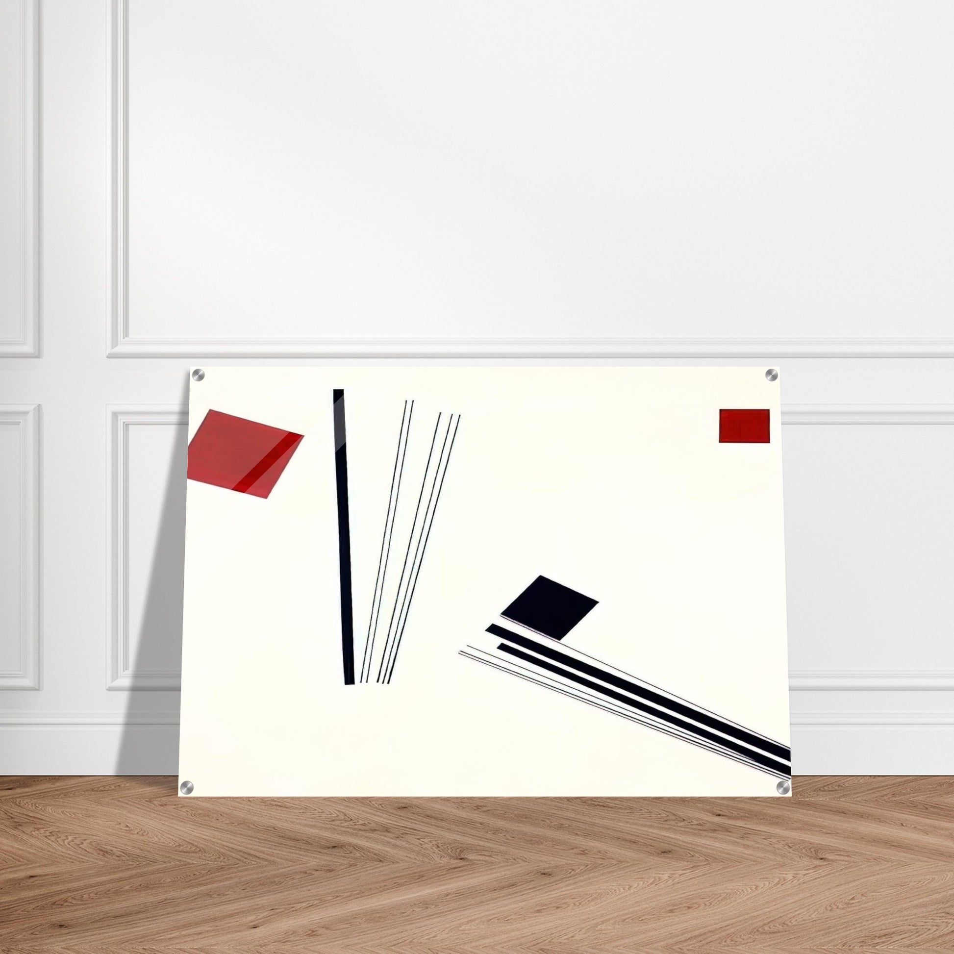 Painting in red and black - 1956 - Lygia Pape Acrylic Print - 70x100 cm / 28x40″ inches