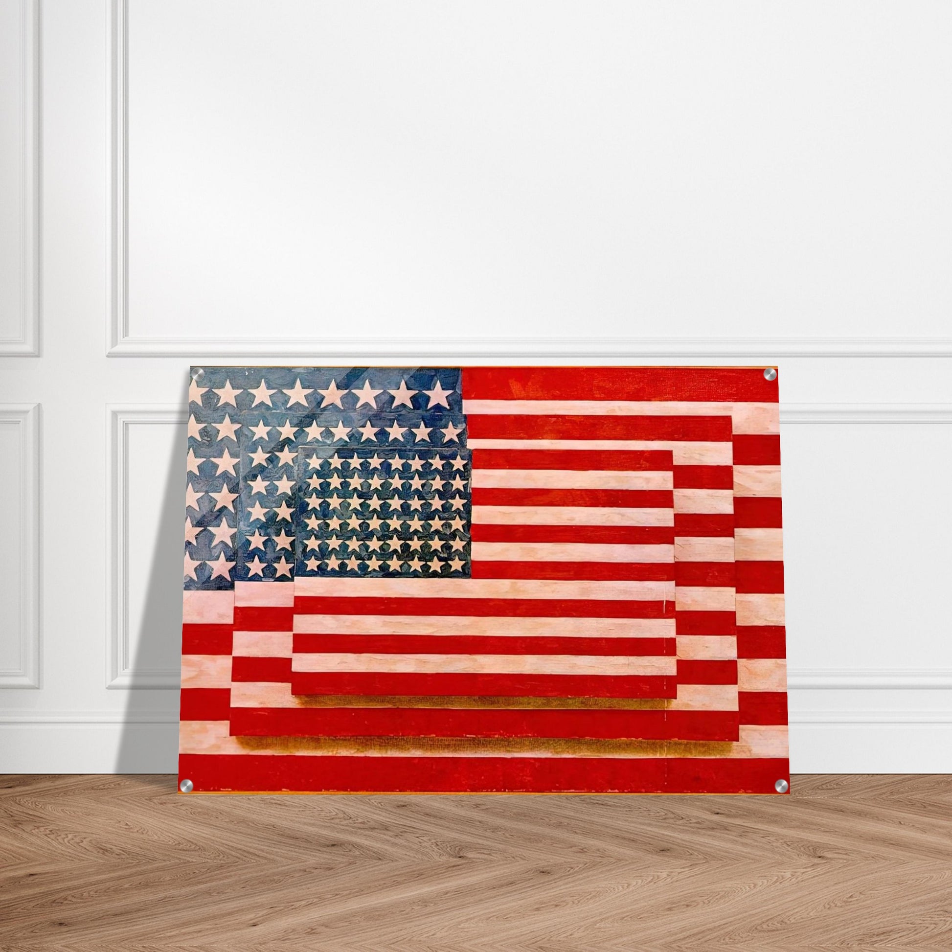 THREE FLAGS 1958 - Jasper Johns Acrylic Print - 70x100 cm / 28x40″ inches | Jasper Johns Wall Art | Jasper Johns Prints