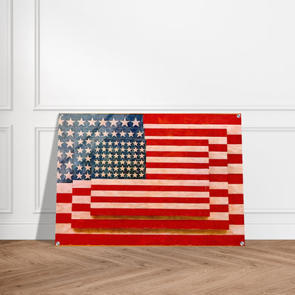 THREE FLAGS 1958 - Jasper Johns Acrylic Print - 70x100 cm / 28x40″ inches | Jasper Johns Wall Art | Jasper Johns Prints