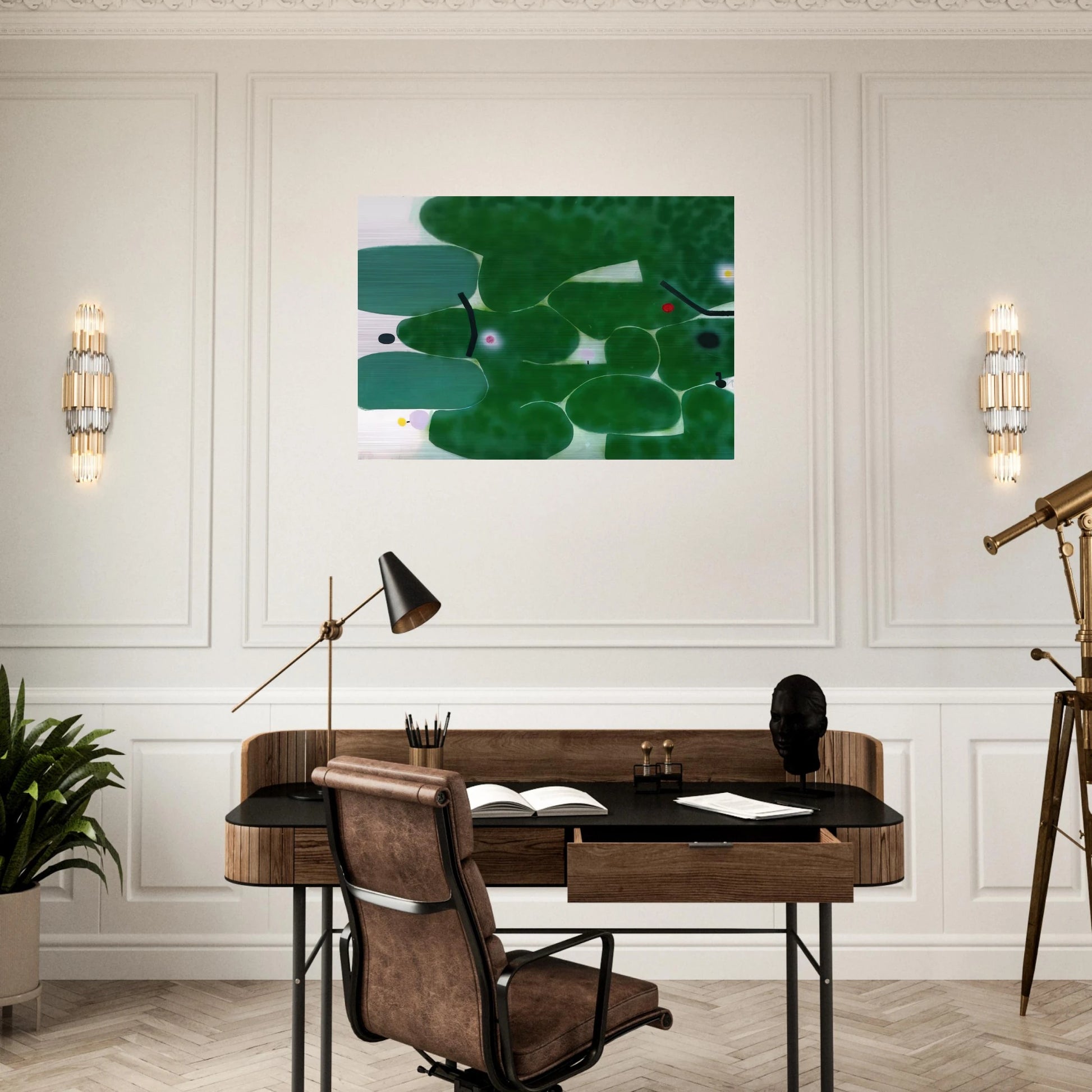 THE GREEN EARTH 1980 - Victor Pasmore Brushed Aluminum Print - 70x100 cm / 28x40 inches | Victor Pasmore Aluminum Print | Victor Pasmore Prints