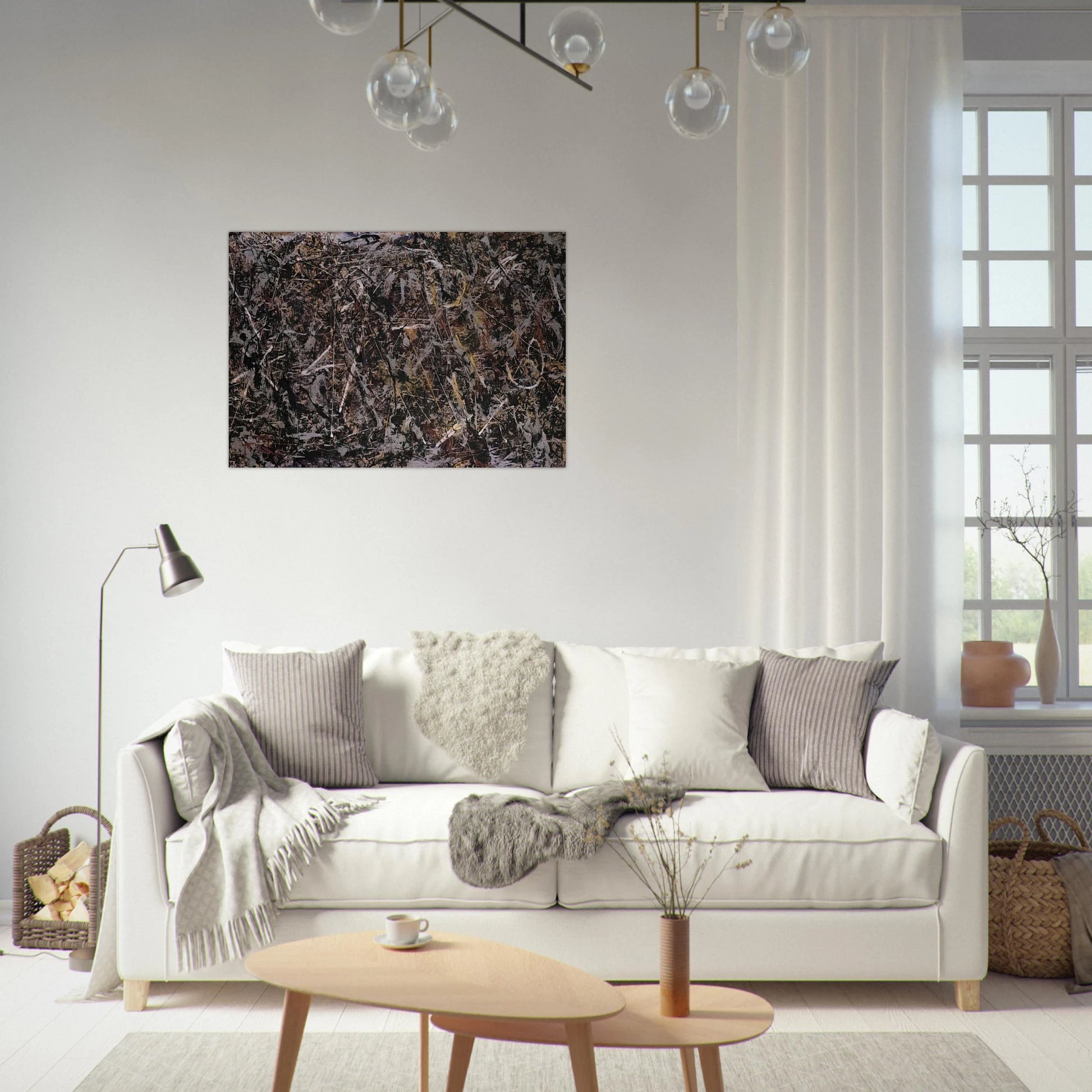 ALCHEMY 1947 - Jackson Pollock Brushed Aluminum Print - 70x100 cm / 28x40 inches | Jackson Pollock Aluminum Print | Jackson Pollock Prints