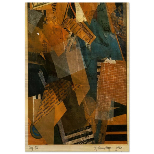 FORMS IN SPACE 1920 - Kurt Schwitters Brushed Aluminum Print - 70x100 cm / 28x40 inches | Kurt Schwitters Aluminum Print | Kurt Schwitters Prints