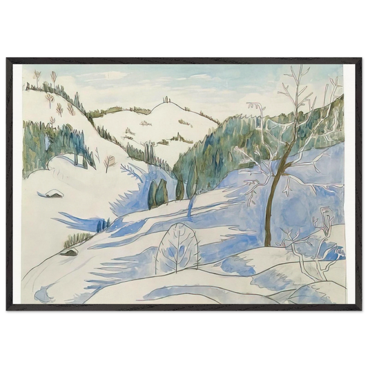 MORGENSCHATTEN 1924 - Gabriele Munter 70x100 cm / 28x40 inches Framed Art Print – Black Wooden Frame