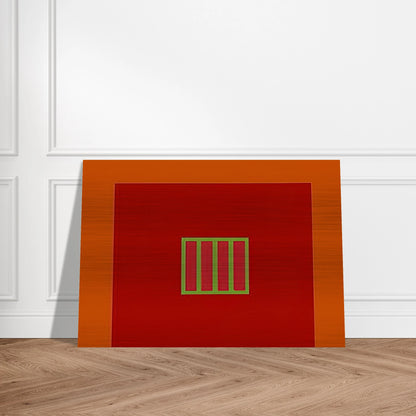 Day-Glo Prison - 1982 - Peter Halley Brushed Aluminum Print - 70x100 cm / 28x40 inches | Peter Halley Aluminum Print | Peter Halley Prints