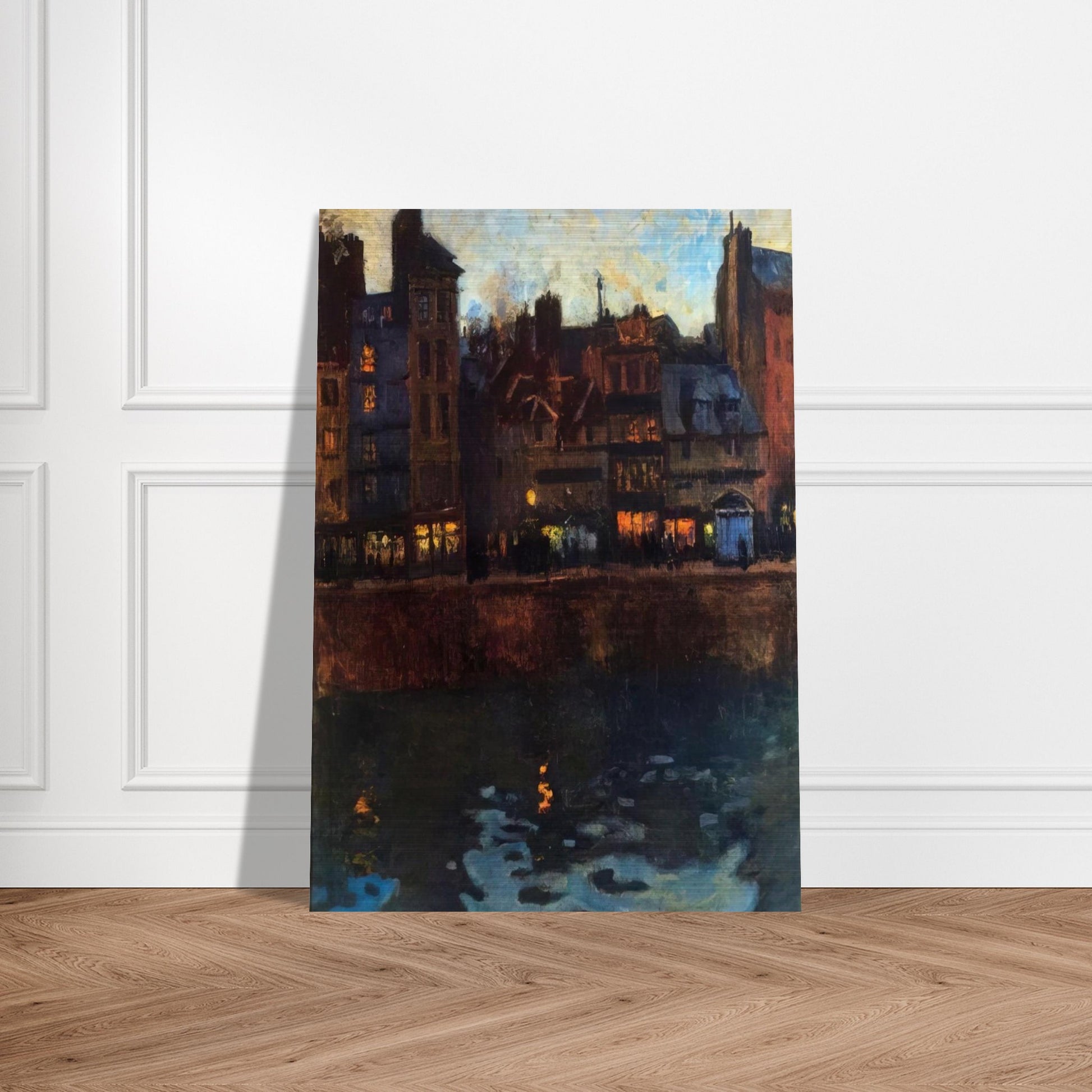 PIER OF LE HAVRE IN THE EVENING 1901 - Raoul Dufy Brushed Aluminum Print - 70x100 cm / 28x40 inches | Raoul Dufy Aluminum Print | Raoul Dufy Prints