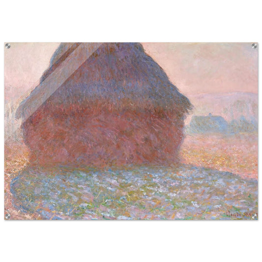 Grainstack in Sunshine - claude monet Acrylic Print - 70x100 cm / 28x40″ inches | claude monet Wall Art | claude monet Prints