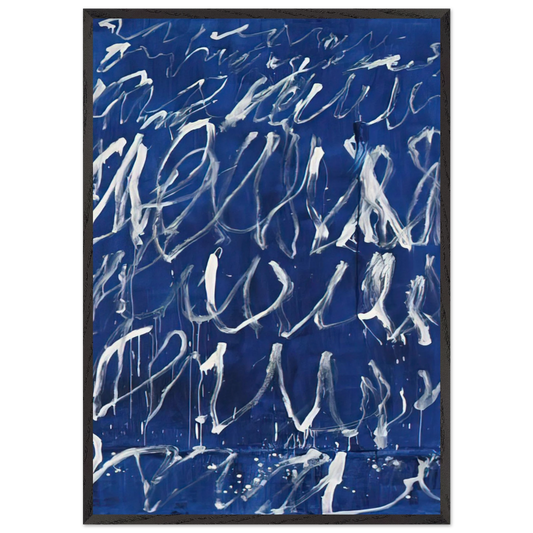 Untitled N4 - Cy Twombly 70x100 cm / 28x40 inches Framed Art Print – Black Wooden Frame