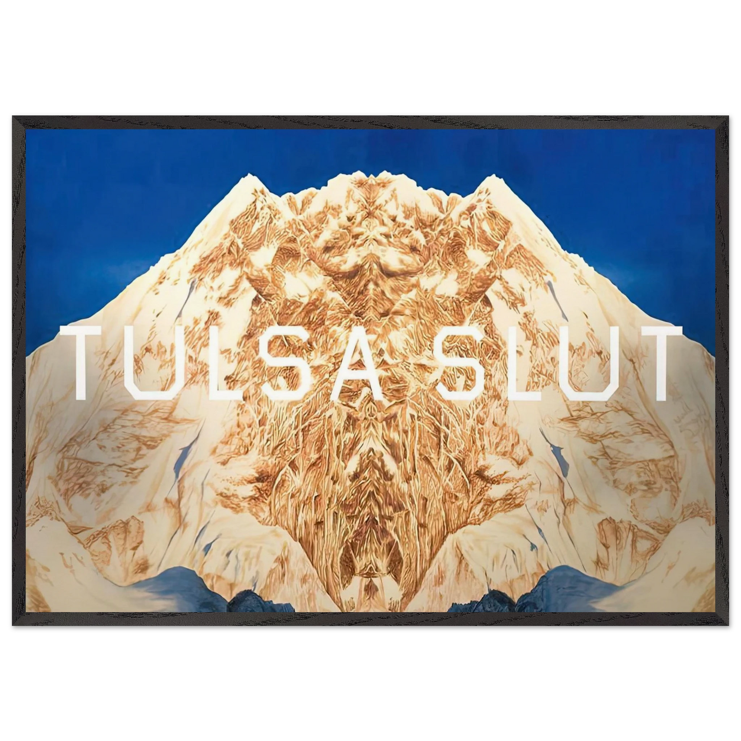 TULSA SLUT 2016 - Edward Ruscha 70x100 cm / 28x40 inches Framed Art Print – Black Wooden Frame