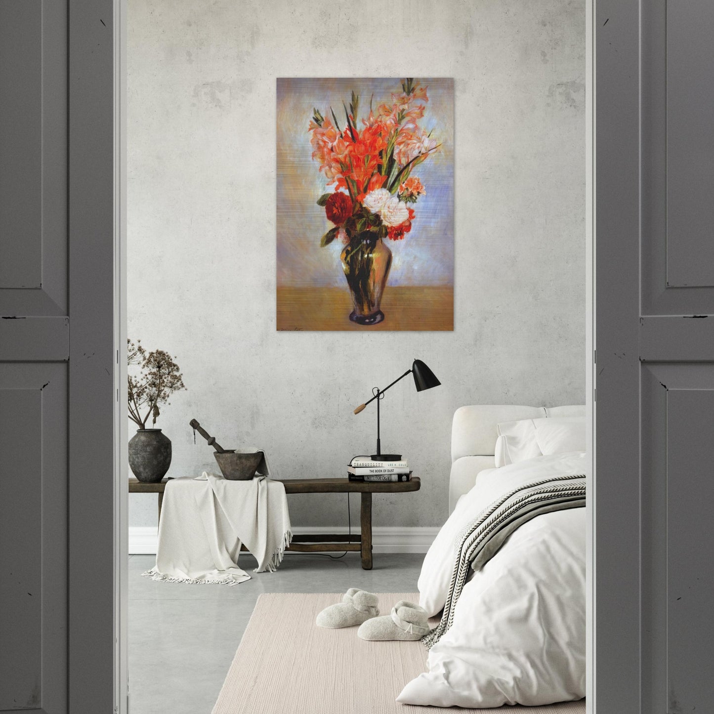 Gladioli - Pierre-Auguste Renoir Brushed Aluminum Print - 70x100 cm / 28x40 inches | Pierre-Auguste Renoir Aluminum Print | Pierre-Auguste Renoir Prints