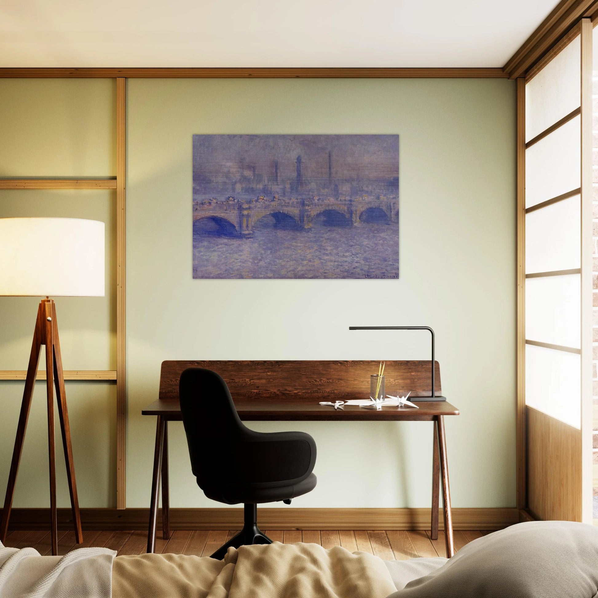 Waterloo Bridge, Sunlight Effect - claude monet Brushed Aluminum Print - 70x100 cm / 28x40 inches | claude monet Aluminum Print | claude monet Prints