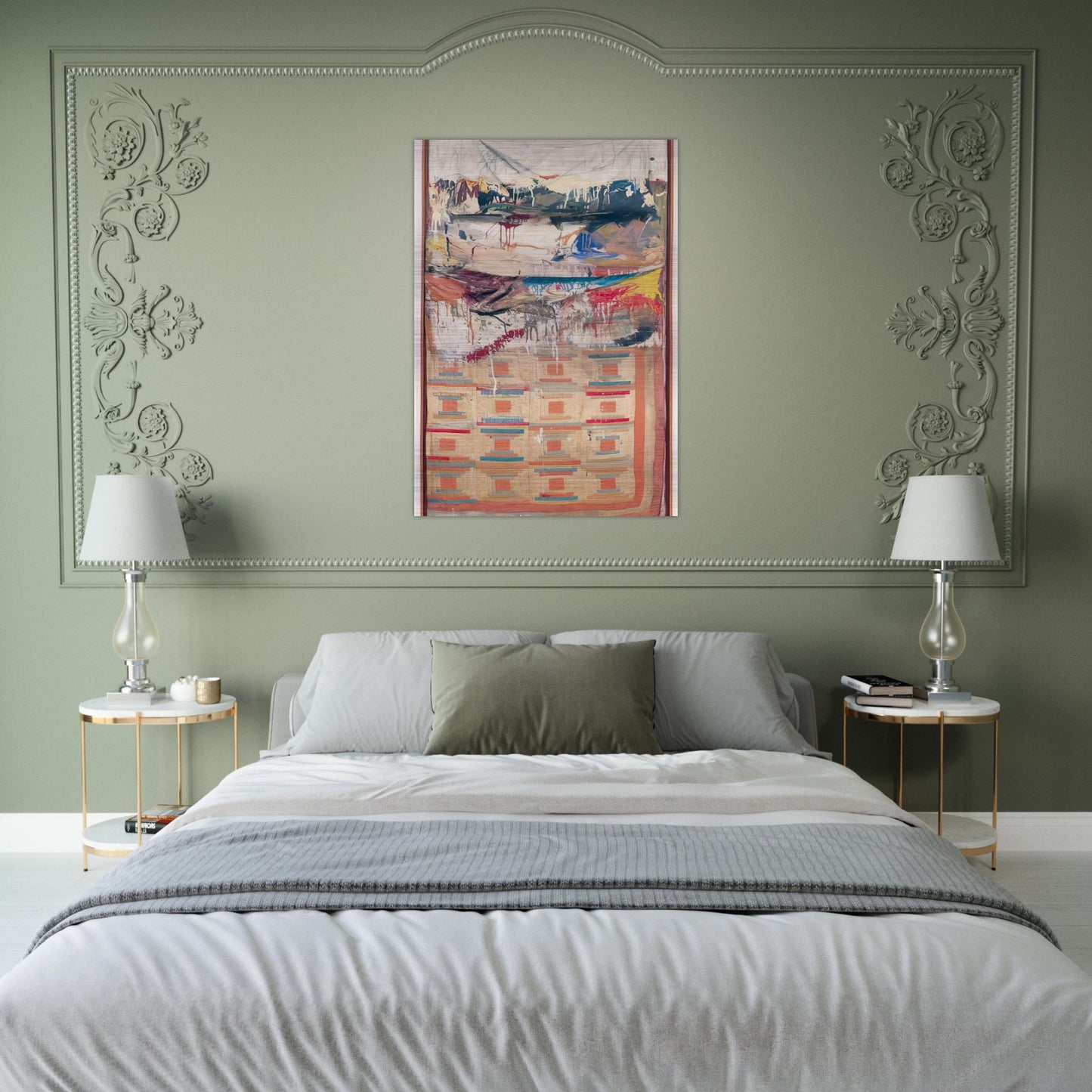 BED - Robert Rauschenberg Brushed Aluminum Print - 70x100 cm / 28x40 inches | Robert Rauschenberg Aluminum Print | Robert Rauschenberg Prints