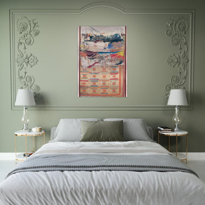BED - Robert Rauschenberg Brushed Aluminum Print - 70x100 cm / 28x40 inches | Robert Rauschenberg Aluminum Print | Robert Rauschenberg Prints