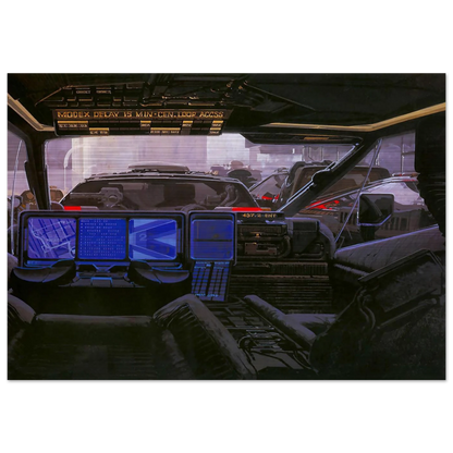 Syd Mead - Syd Mead Brushed Aluminum Print - 70x100 cm / 28x40 inches | Syd Mead Aluminum Print | Syd Mead Prints