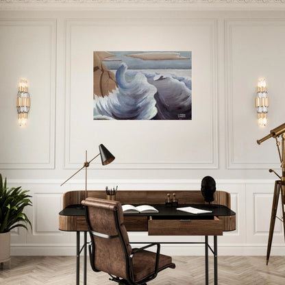 Shoreline - Art Nouveau Modern - Lawren Harris Brushed Aluminum Print - 70x100 cm / 28x40 inches | Lawren Harris Aluminum Print | Lawren Harris Prints