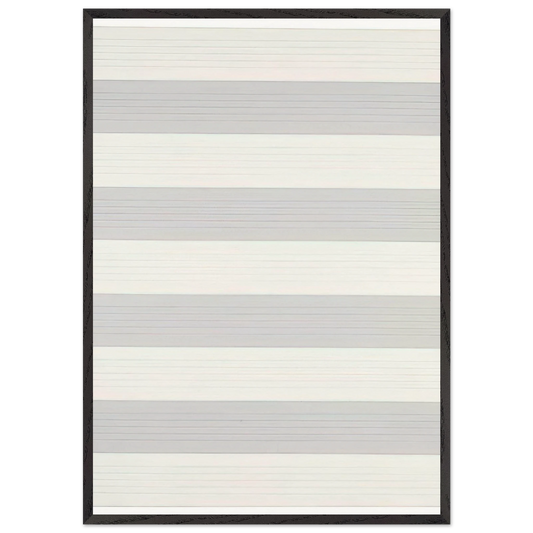 Untitled 4 - Agnes Martin 70x100 cm / 28x40 inches Framed Art Print – Black Wooden Frame