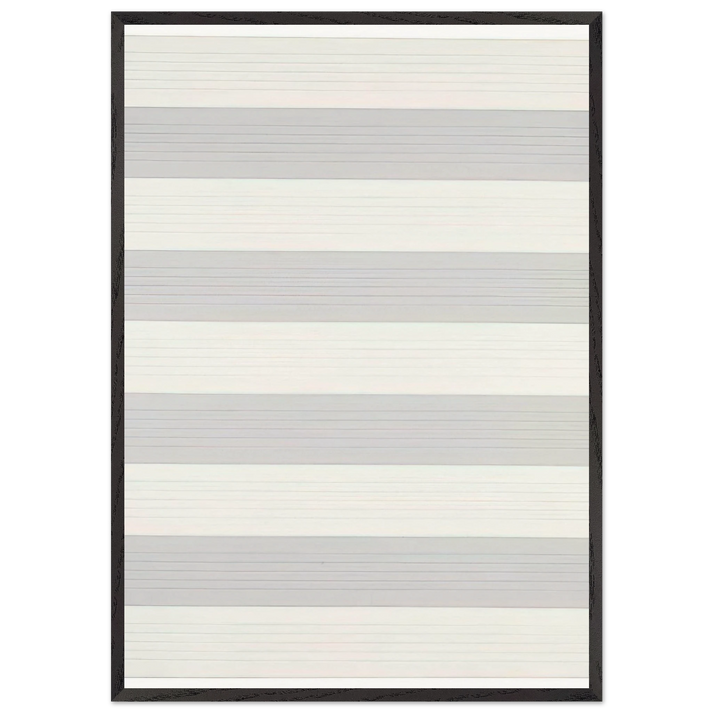 Untitled 4 - Agnes Martin 70x100 cm / 28x40 inches Framed Art Print – Black Wooden Frame