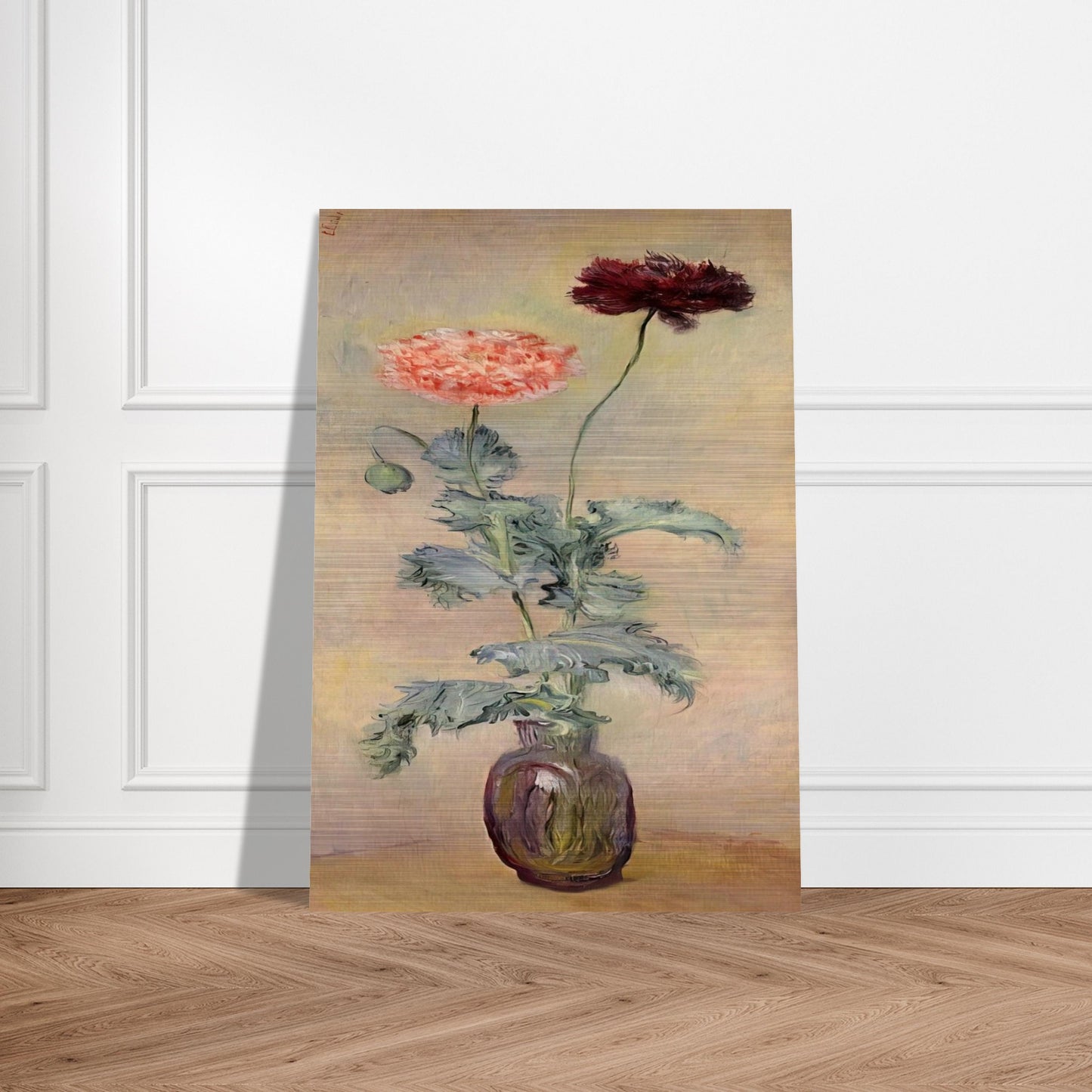 Red and Pink Poppies - claude monet Brushed Aluminum Print - 70x100 cm / 28x40 inches | claude monet Aluminum Print | claude monet Prints