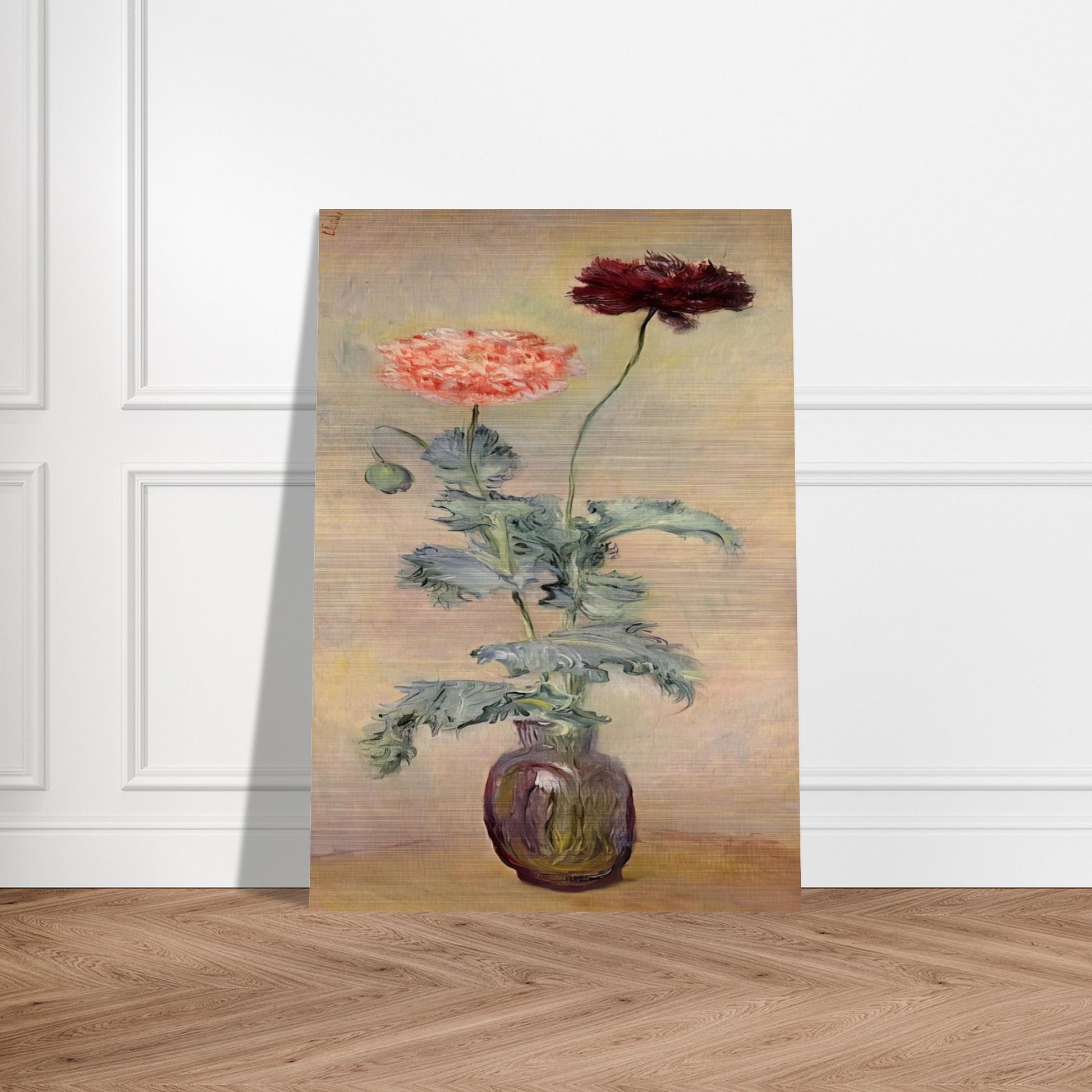 Red and Pink Poppies - claude monet Brushed Aluminum Print - 70x100 cm / 28x40 inches | claude monet Aluminum Print | claude monet Prints