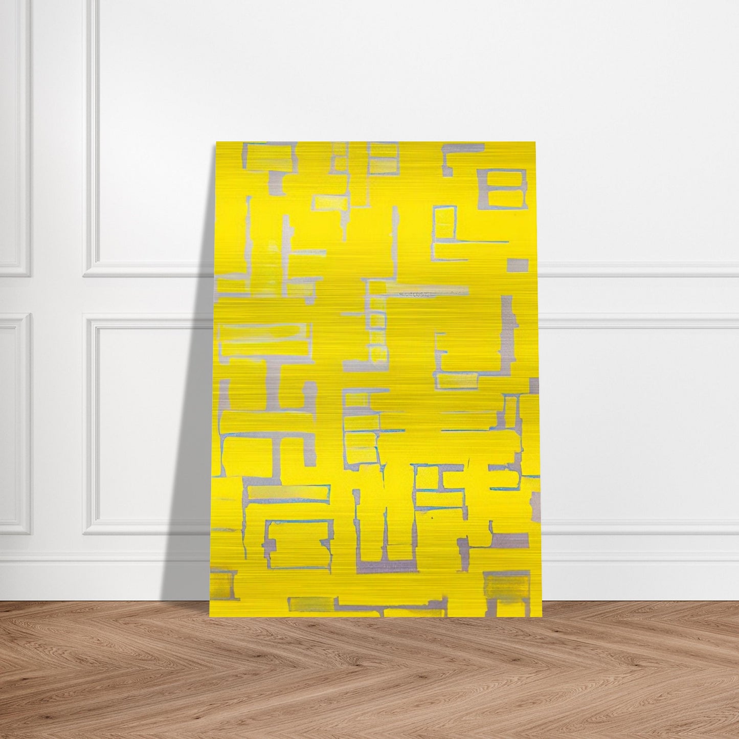Untitled Yellow and White - 1950 - Ad Reinhardt Brushed Aluminum Print - 70x100 cm / 28x40 inches | Ad Reinhardt Aluminum Print | Ad Reinhardt Prints