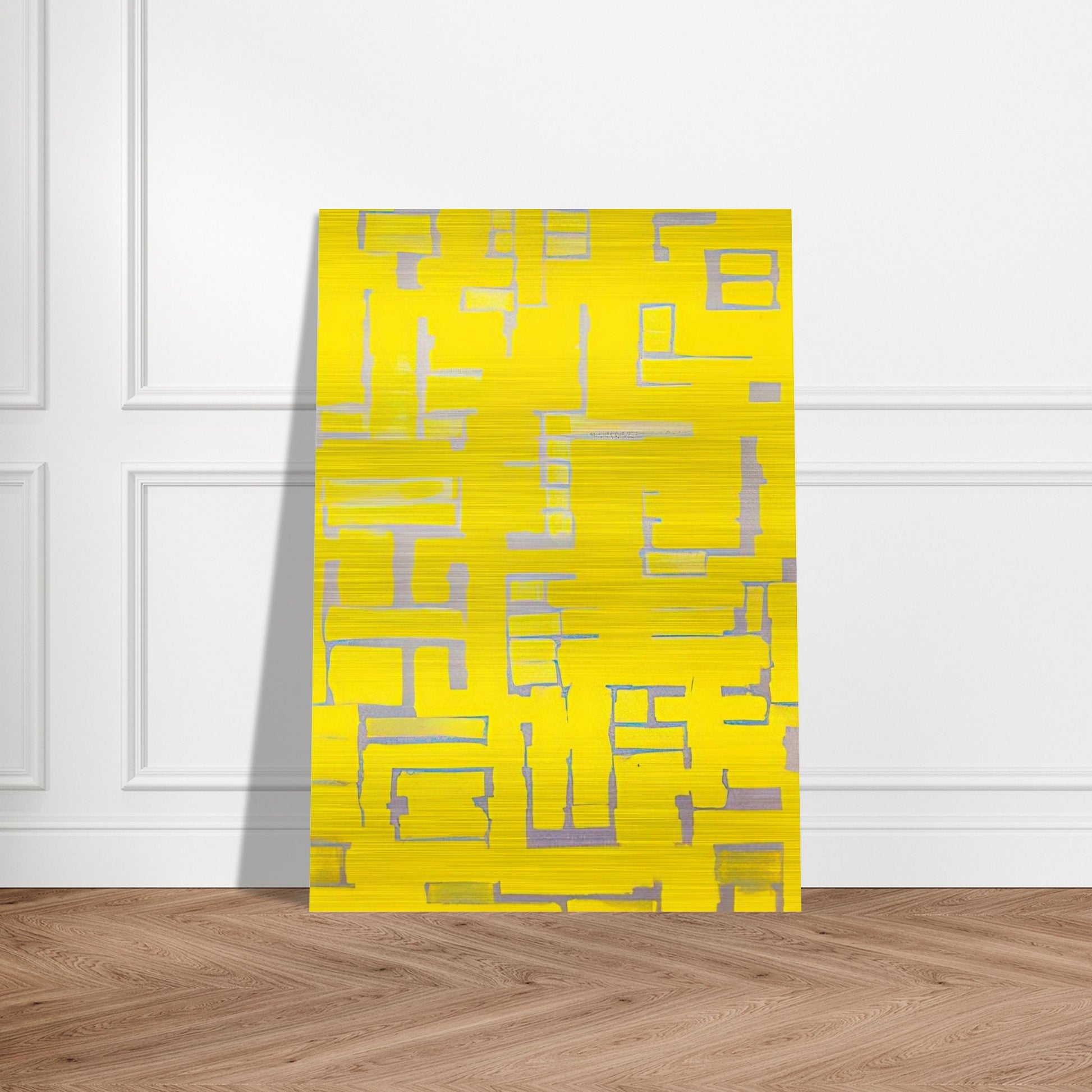 Untitled Yellow and White - 1950 - Ad Reinhardt Brushed Aluminum Print - 70x100 cm / 28x40 inches | Ad Reinhardt Aluminum Print | Ad Reinhardt Prints