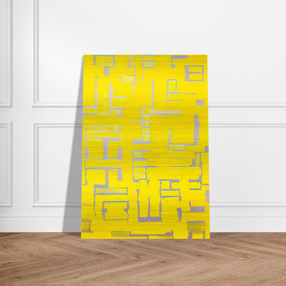 Untitled Yellow and White - 1950 - Ad Reinhardt Brushed Aluminum Print - 70x100 cm / 28x40 inches | Ad Reinhardt Aluminum Print | Ad Reinhardt Prints