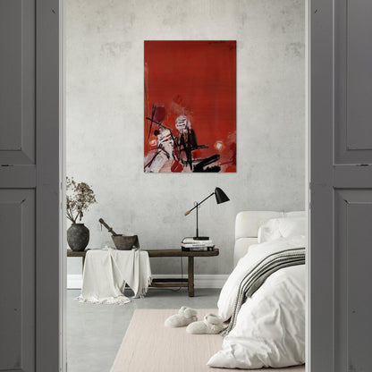 COMPOSITION ROUGE - Chu teh Chun Brushed Aluminum Print - 70x100 cm / 28x40 inches | Chu teh Chun Aluminum Print | Chu teh Chun Prints
