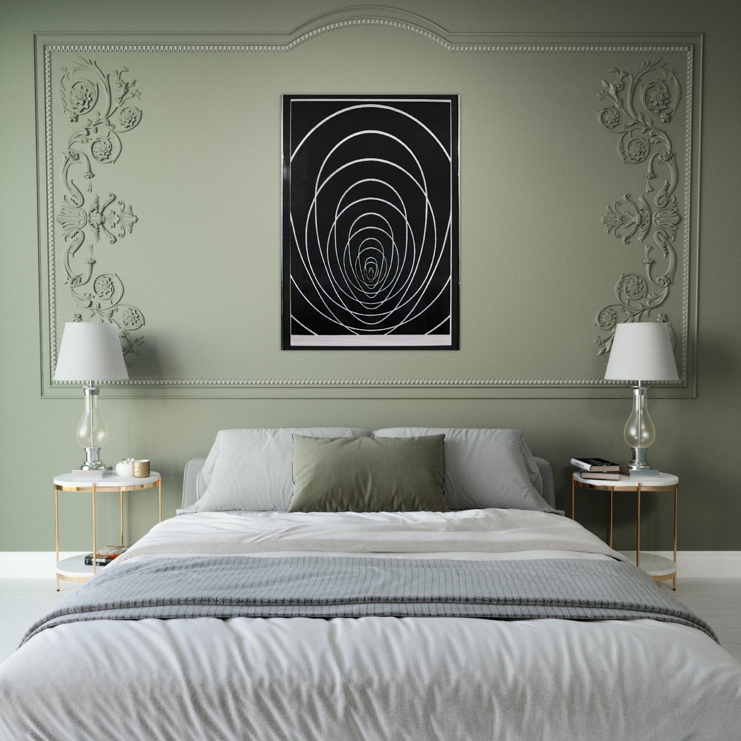 Concentric Space - 1969 - Clarence Holbrook Carter Brushed Aluminum Print - 70x100 cm / 28x40 inches | Clarence Holbrook Carter Aluminum Print | Clarence Holbrook Carter Prints