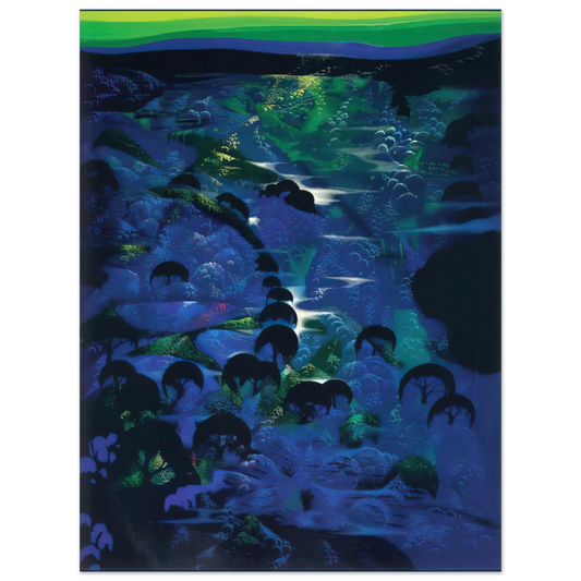 Eyvind Earle - Beneath an Emerald Sky  75x100 cm / 30x40inches Fine Art Poster