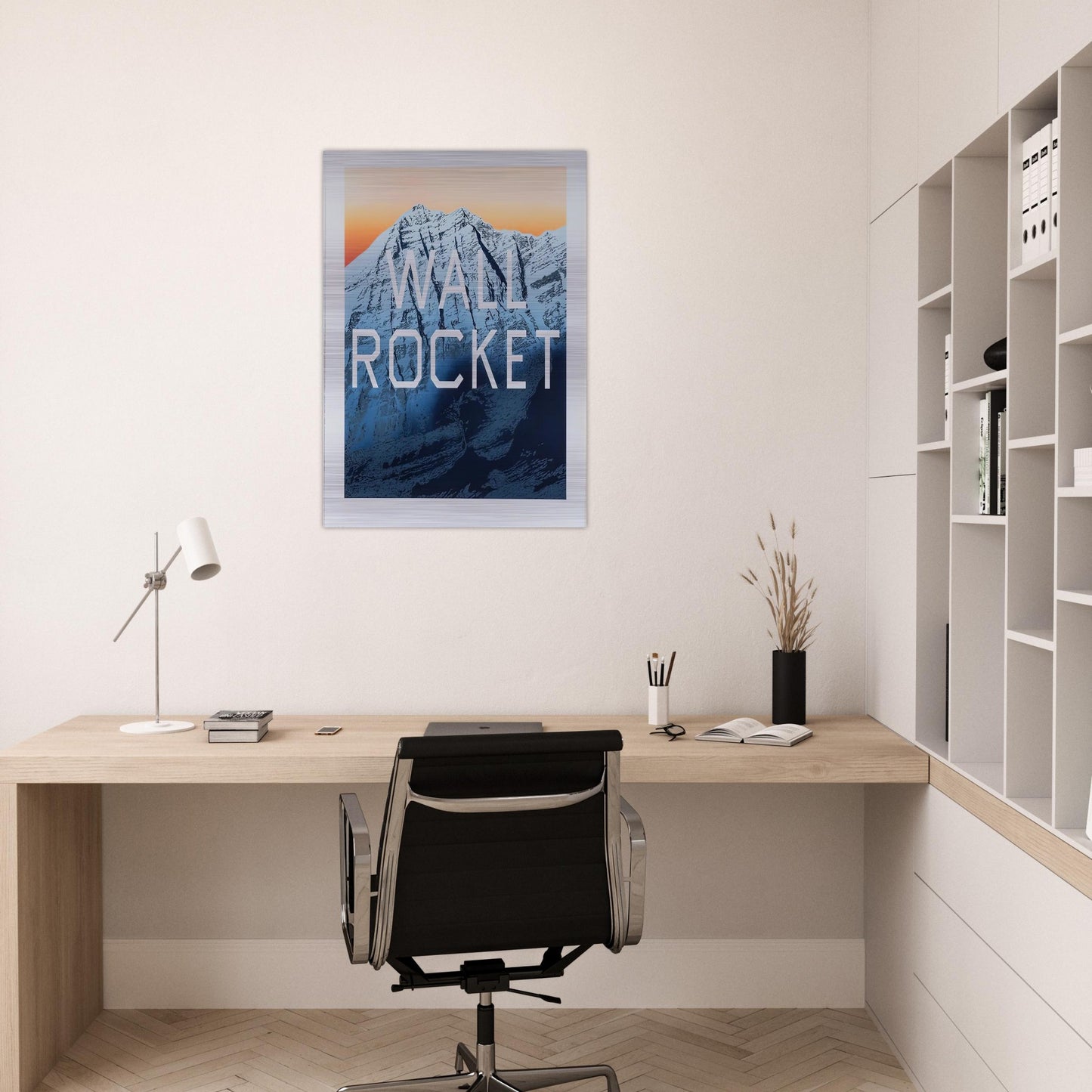 WALL ROCKET 2013 - Edward Ruscha Brushed Aluminum Print - 70x100 cm / 28x40 inches | Edward Ruscha Aluminum Print | Edward Ruscha Prints