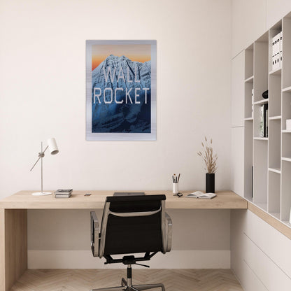 WALL ROCKET 2013 - Edward Ruscha Brushed Aluminum Print - 70x100 cm / 28x40 inches | Edward Ruscha Aluminum Print | Edward Ruscha Prints