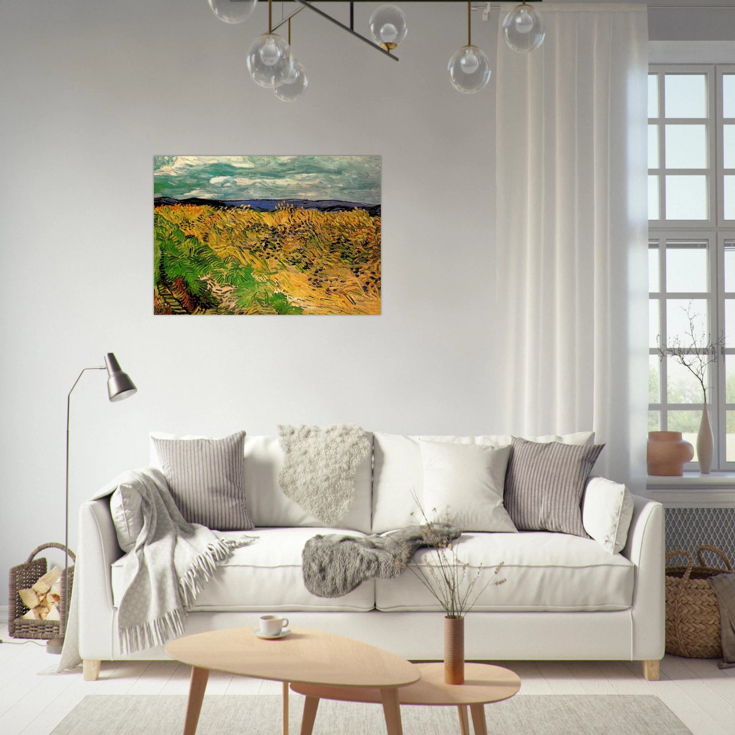 Wheat Field with Cornflowers - Vincent van Gogh Brushed Aluminum Print - 70x100 cm / 28x40 inches | Vincent van Gogh Aluminum Print | Vincent van Gogh Prints