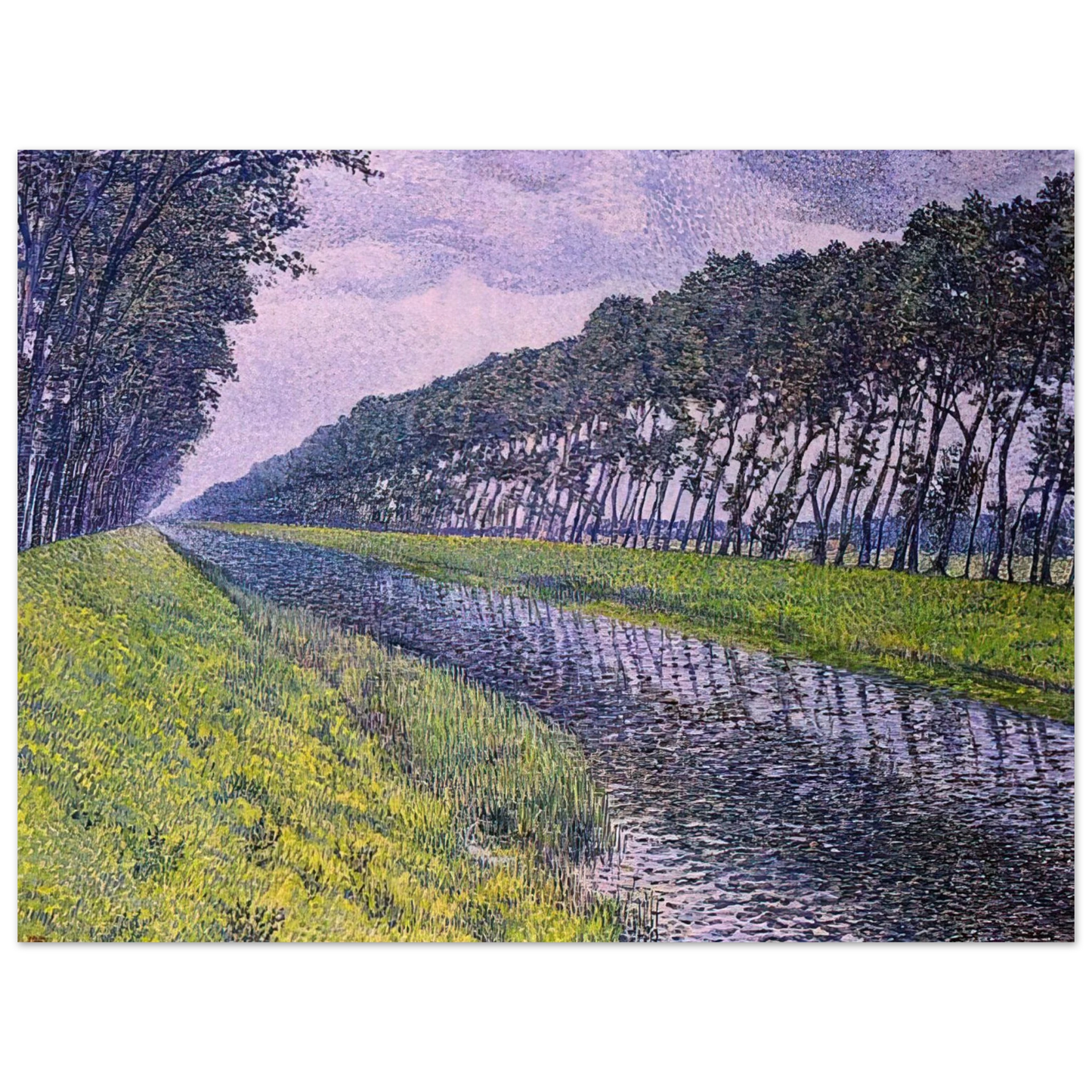 Theo van Rysselberghe - CANAL IN FLANDERS 1894 1  75x100 cm / 30x40inches Fine Art Poster