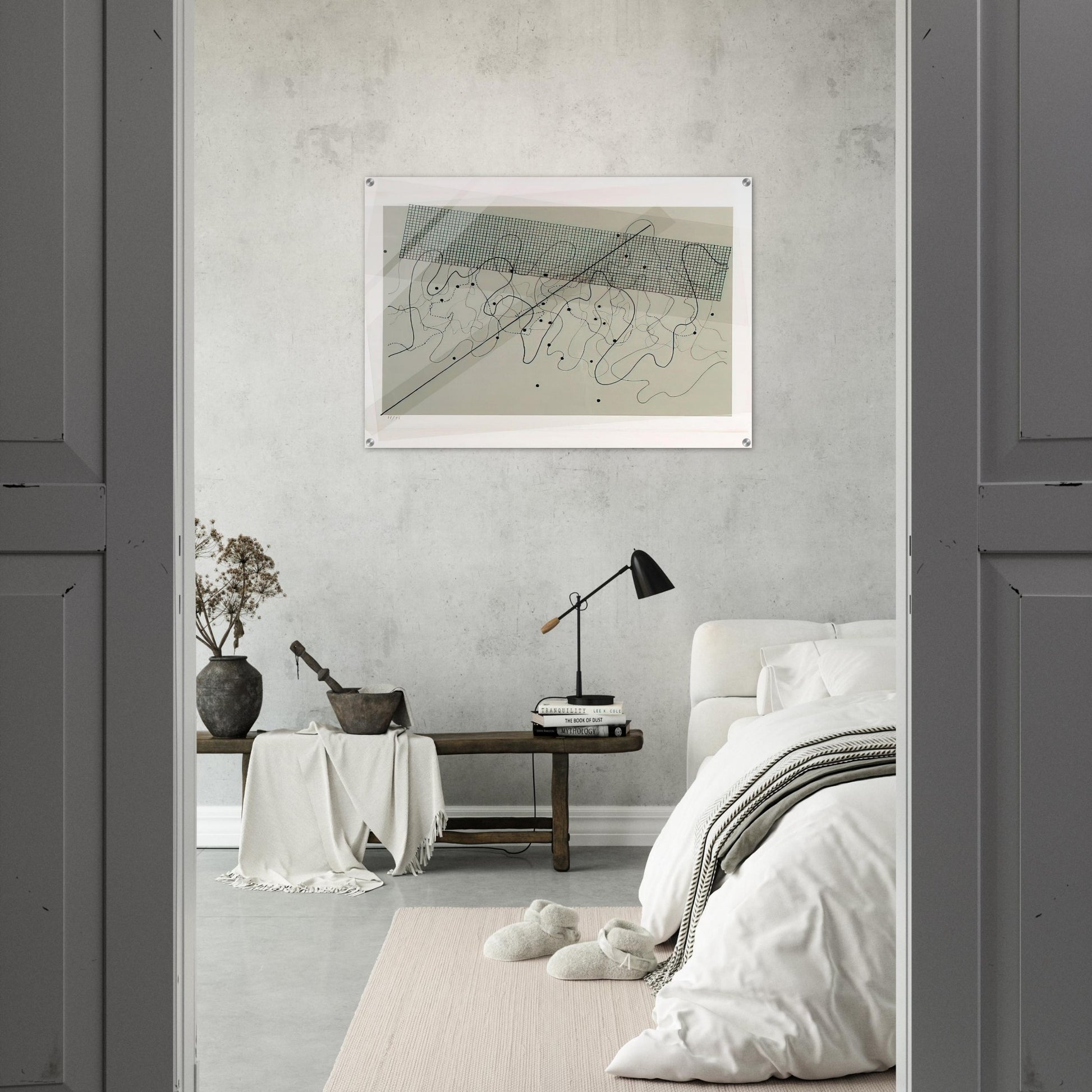 Fontana Mix Light Grey - 1981 - John Cage Acrylic Print - 70x100 cm / 28x40″ inches | John Cage Wall Art | John Cage Prints