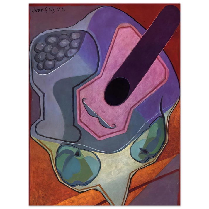 Juan Gris - VIOLIN WITH FRUIT 1924  75x100 cm / 30x40inches Fine Art Poster