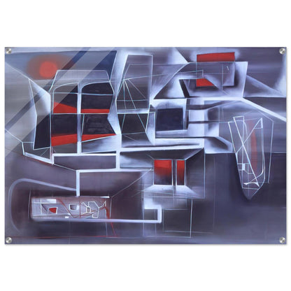 Night Subway - 1948 - Jimmy Ernst Acrylic Print - 70x100 cm / 28x40″ inches | Jimmy Ernst Wall Art | Jimmy Ernst Prints