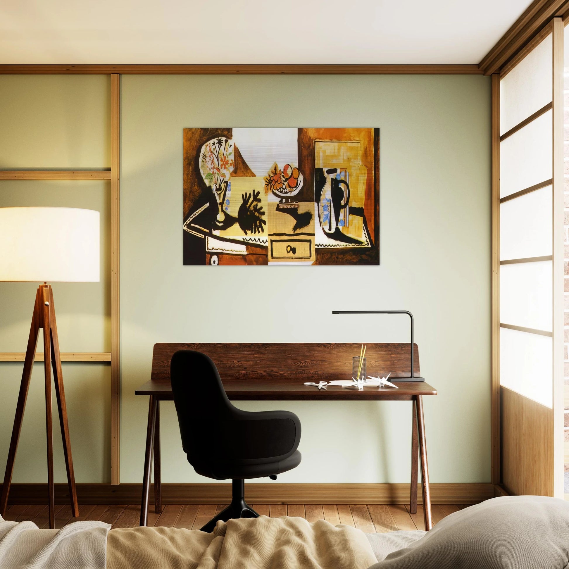 Still life on the dresser - Pablo Picasso Brushed Aluminum Print - 70x100 cm / 28x40 inches | Pablo Picasso Aluminum Print | Pablo Picasso Prints