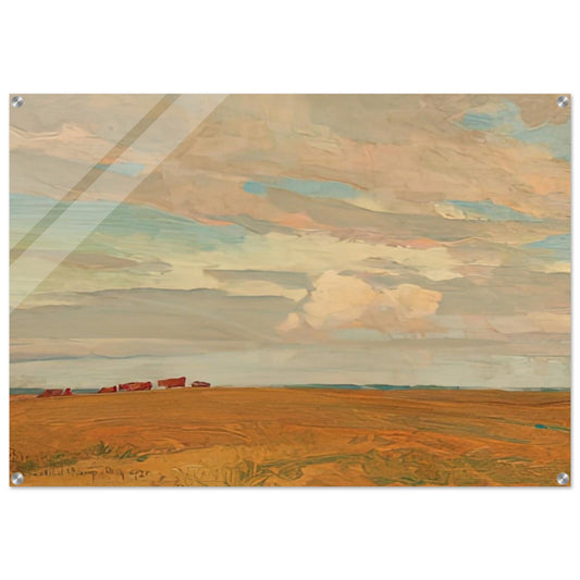 PRAIRIE SAND HILL CAMP MAY 1921 1921 - Maynard Dixon Acrylic Print - 70x100 cm / 28x40″ inches | Maynard Dixon Paintings