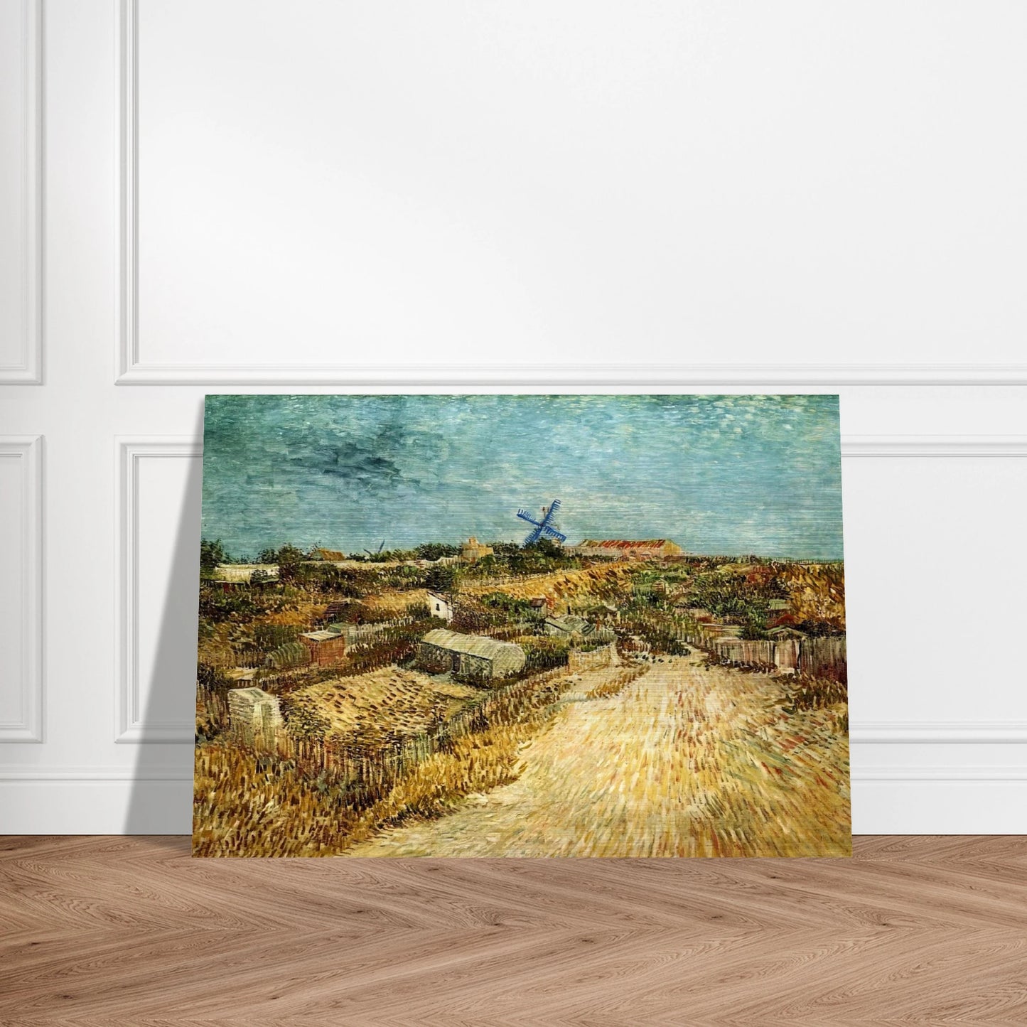 Vegetable Gardens in Montmartre - Vincent van Gogh Brushed Aluminum Print - 70x100 cm / 28x40 inches | Vincent van Gogh Aluminum Print | Vincent van Gogh Prints